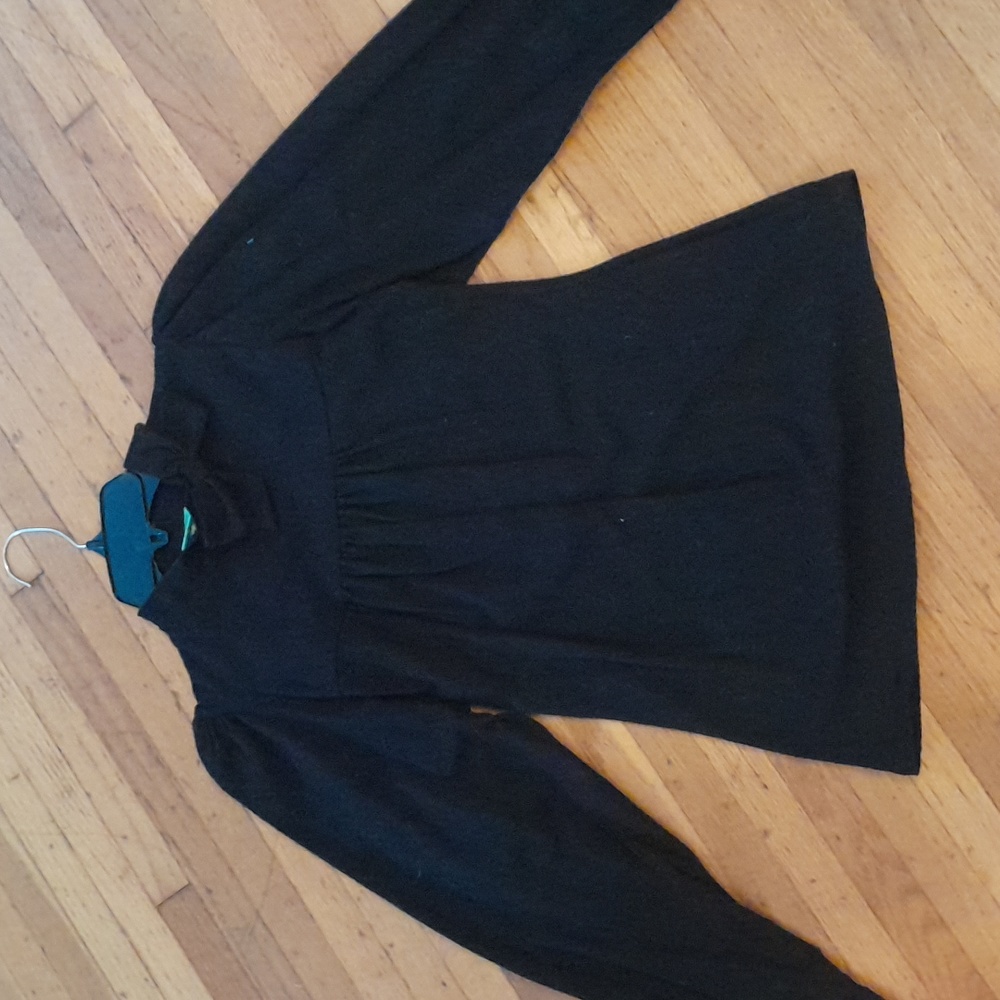 Black necktie detail pinup top